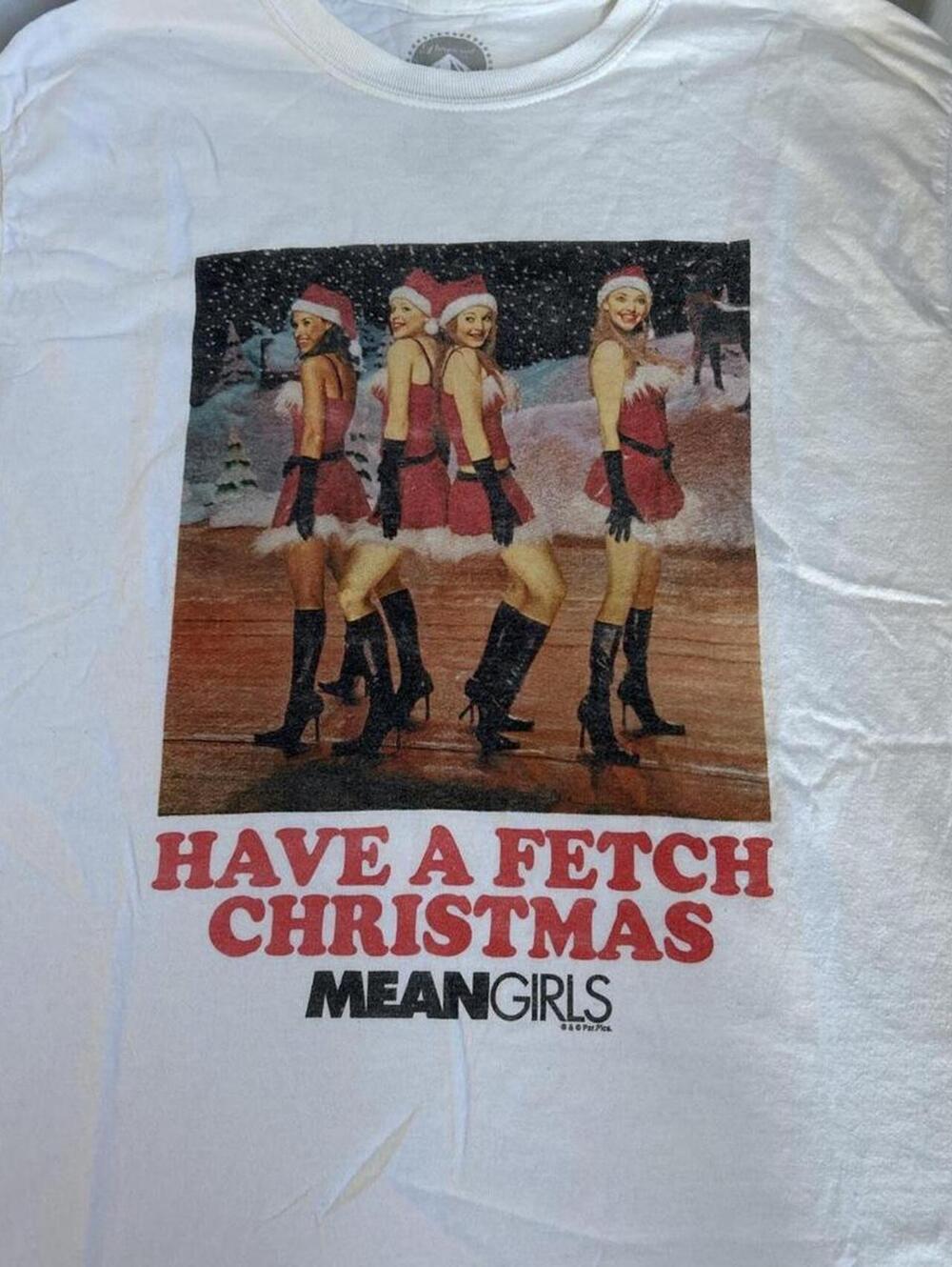 Womens Mean Girls Have A Fetch Christmas Graphic Tee Paramount Pictures, Small